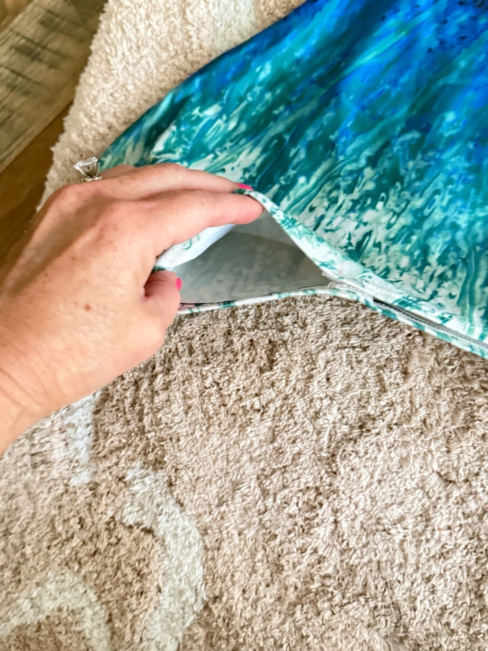 Turquoise & Teal Abstract Printed Skirt Mermaid swimwear!!